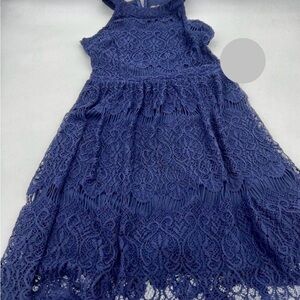 Altar’d State XS, lace, navy blue dress. Sheer back zipper. Never worn.